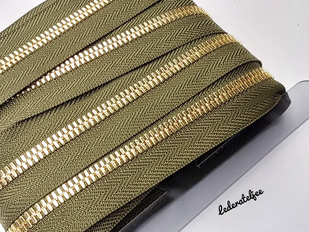 Rits YKK Excella 5 mm Gouden tandjes 
