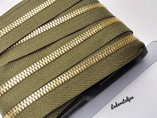Rits YKK Excella 5 mm Gouden tandjes 